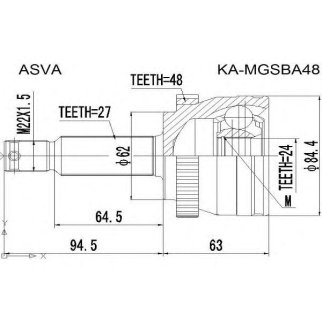 ШРУС наружный ASVA KAMG-SBA48 фото