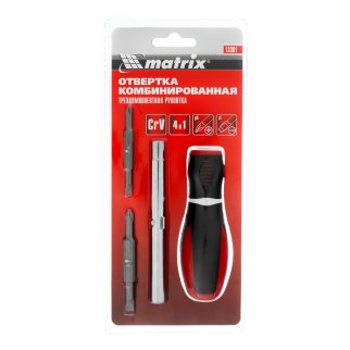 Отвертка комбинированная MATRIX 4пр. SL5,0/PH1 , SL6,0/PH2 CrV фото 8