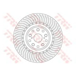 Диск тормозной передний вентилируемый левый TRW DF6489S фото