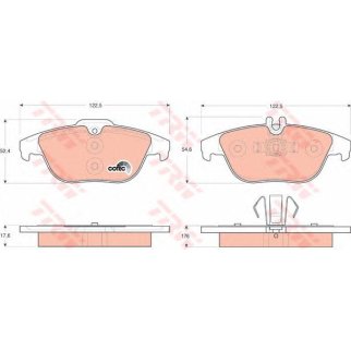 Колодки тормозные задние дисковые к-кт TRW GDB1738 фото