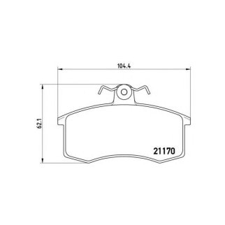 Колодки тормозные передние к-кт brembo P 41 003 фото