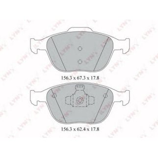 Колодки тормозные передние к-кт LYNXauto BD-3022 фото