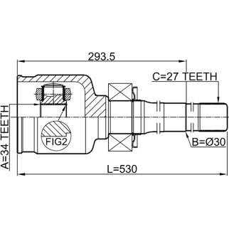 ШРУС ВНУТРЕННИЙ ПРАВЫЙ 34X30X27, шт фото 2