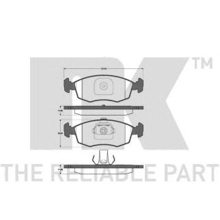 Колодки тормозные дисковые передние без датчиков износа / FIAT Albea,Doblo,Palio,Punto,Strada 96~ фото