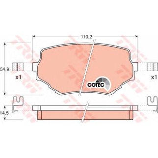 Колодки тормозные передние к-кт TRW GDB3132 фото