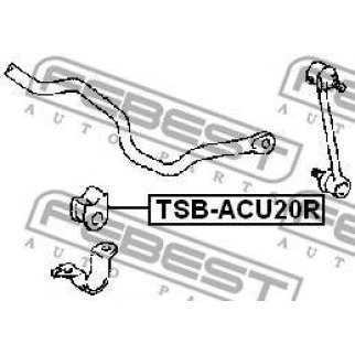 Втулка (сайлентблок) заднего стабилизатора FEBEST TSB-ACU20R фото