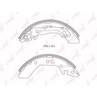 Колодки барабанные к-кт LYNXauto BS3601 фото