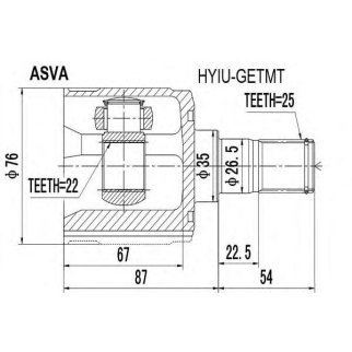 ШРУС внутренний перед прав/лев фото