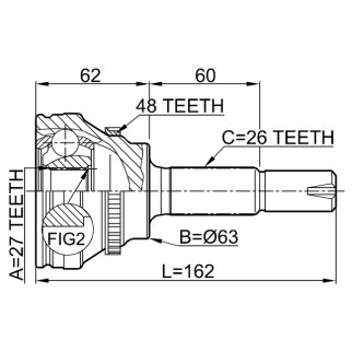 ШРУС наружный передний FEBEST 0110-072A48 фото 2
