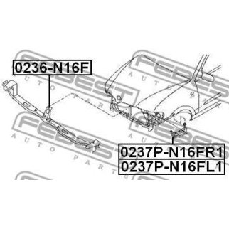 Усилитель переднего бампера FEBEST 0236-N16F фото