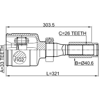 ШРУС внутренний FEBEST 2411-DUSTRH фото 2