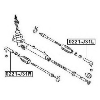 Наконечник рулевой правый ASVA 0221-J31R фото