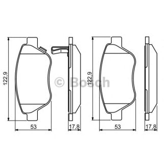 Колодки тормозные передние к-кт BOSCH 0 986 495 237 фото