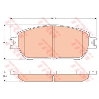 Колодки тормозные передние к-кт TRW GDB3612 фото