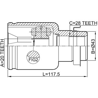 ШРУС внутренний FEBEST 0511-DY3WATRH фото 2