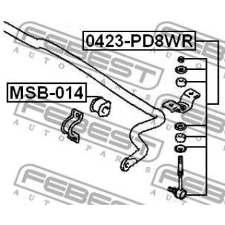 Стойка заднего стабилизатора FEBEST 0423-PD8WR фото