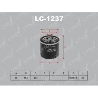 Фильтр масляный LYNXauto LC-1237 фото