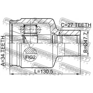 ШРУС внутренний FEBEST 1411-REXIIPT фото