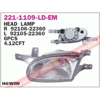 Фара передн лев с ЭК HYUNDAI: ACCENT I 98-99, 4D фото