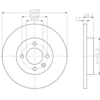 Диск тормозной передний не вентилируемый TEXTAR 92041703 фото