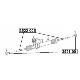Наконечник рулевой ASVA 3521-001 фото