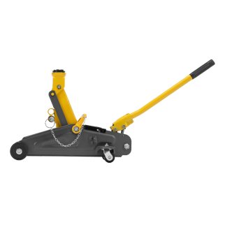 Домкрат подкатной гидравлический 2т 130-330мм с фиксатором (в кейсе) DENZEL фото 4