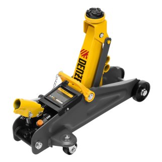 Домкрат подкатной гидравлический 2т 130-330мм с фиксатором (в кейсе) DENZEL фото 5