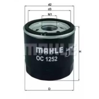 Фильтр масляный MAHLE OC 1252 фото