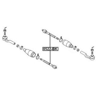 Тяга рулевая ASVA 0522-BK фото