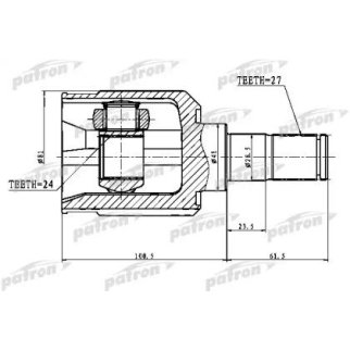 Шрус привода PATRON PCV1775 фото
