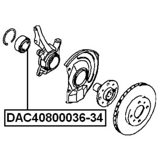 Подшипник ступицы FEBEST DAC4080003634 фото 2