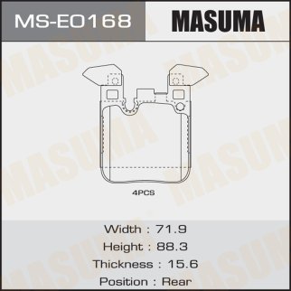 Колодки тормозные к-кт Masuma MS-E0168 фото