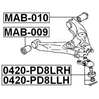 Сайлентблок рычага FEBEST MAB-009 фото 2 Сайлентблок рычага FEBEST MAB-009 фото 2