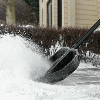 Лопата снеговая пластиковая 460х400х1430мм стальной черенок PALISAD фото 9