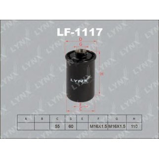 Фильтр топливный LYNXauto LF1117 фото