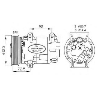 32208_компрессор кондиционера! Renault Scenic 1.4i/1.6i/1.5DCi 16V 03> фото