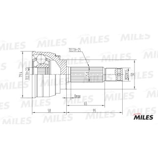 ШРУС наружный MILES GA20259 фото