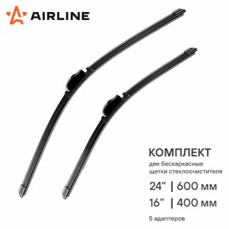 Щетки стеклоочистителя (к-кт) AirLine AWB-BK-600-400K фото 3