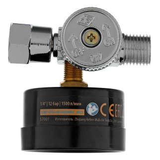 Регулятор давления с манометром для краскопульта K1500, 12 бар, 1/4 DENZEL фото 4