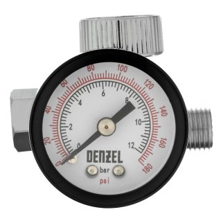 Регулятор давления с манометром для краскопульта K1500, 12 бар, 1/4 DENZEL фото 2