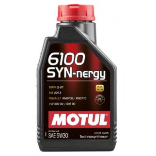 Масло моторное MOTUL 6100 Syn-Nergy полусинтетическое 5W-30 SL 1л. фото