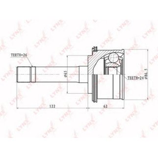ШРУС наружный LYNXauto CO4406 фото