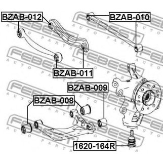 Сайлентблок задней подвески FEBEST BZAB-009 фото