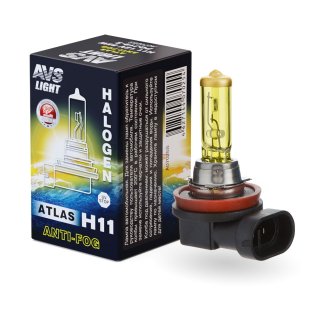 Галогенная лампа AVS ATLAS ANTI-FOG BOX желтый H11.12V.55W.коробка 1шт., шт фото