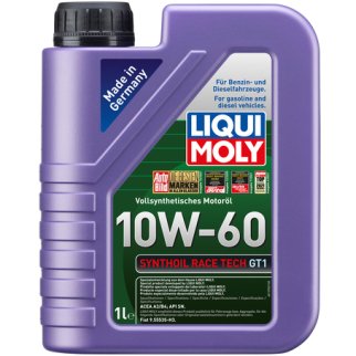 Масло моторное LIQUI MOLY SYNTHOIL RACE TECH GT-1 10W60 синт. 1л фото 2