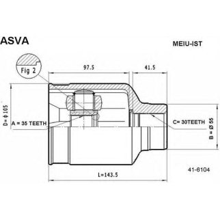 ШРУС внутренний ASVA MEIU-IST фото