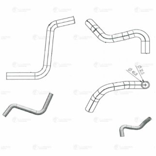 Кмпл патрубков охл. для а/м Chevrolet Lacetti (04-) 1.4i/1.6i/1.8i (EPDM, 2шт.) LUZAR LPK 0552 фото 3