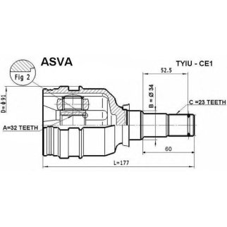 ШРУС внутренний ASVA TYIU-CE1 фото