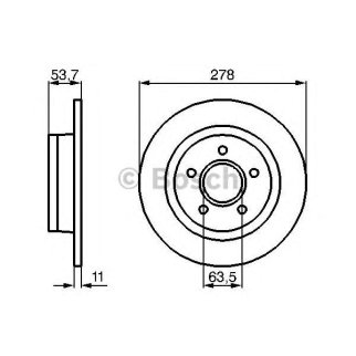 0 986 479 070_диск тормозной задний! Ford Turneo/Transit Connect 1.8 16V/1.8Di/TDCi 02> фото