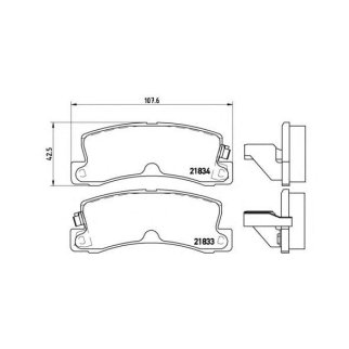 Колодки тормозные к-кт brembo P 83 015 фото
